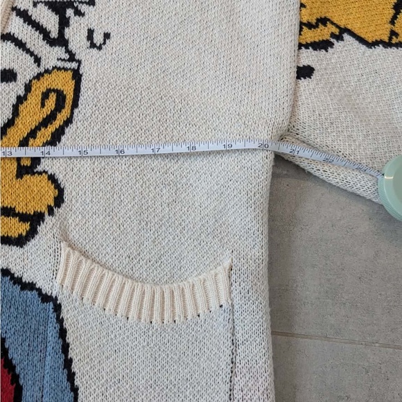 Donald Duck Graphic Cardigan Sweater | Oversized Knit | Disney Inspired | M/L - Picture 6 of 7